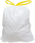 13 Gallon Heavy Duty Trash Bags, 100 Count, White Unscented Tall Drawstring Kitchen Garbage Bags