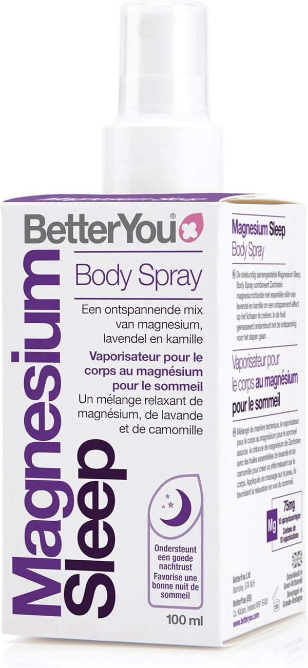 BetterYou Magnesium Sleep Body Spray, 3.38 oz - Lavender and Chamomile