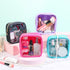 Hushee 4 Pcs Clear Nylon Makeup Bag Set, Preppy PVC Travel Toiletry Bags for Women, Waterproof Storage Organizer