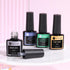 UR SUGAR No Wipe Base and Top Coat - 4 Pcs Glow in The Dark Matte Glossy Finish Gel Nail Polish Kit