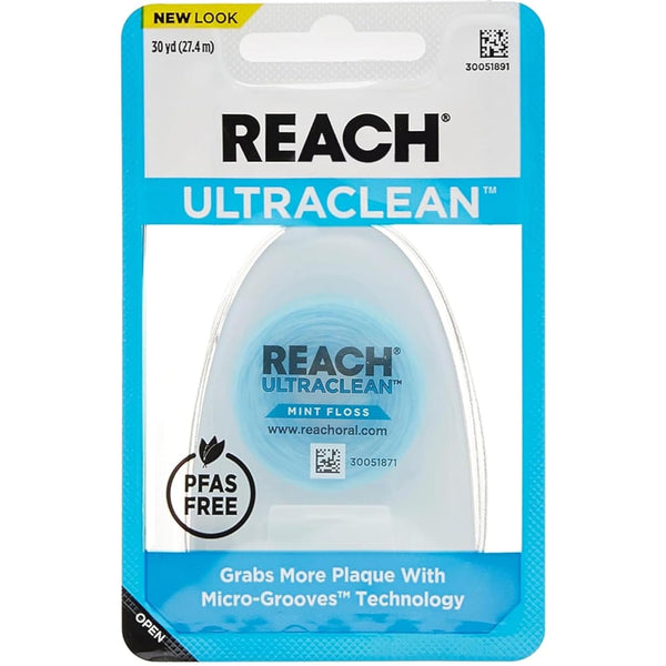 REACH Ultraclean Dental Floss, Mint-Flavored, Oral Care, 1 Count (Pack of 7)