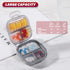 THERAVIX 7 Pill Organizer Travel, Pill Box Day with Labels, Airtight Daily Small Pill Case with Double Lock