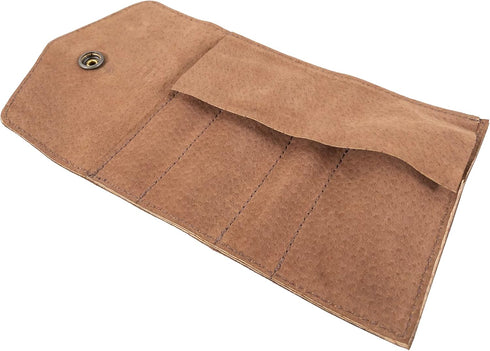 Hide & Drink, Nail Clipper Set Case, Rustic Roll for Toiletry Items, Travel Accessory, Full Grain Leather, Bourbon Brown