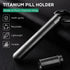 TISUR Micro Keychain Pill Holder, Waterproof Titanium Pill Case for Travel, Purse, Pocket, Extended Upgrade