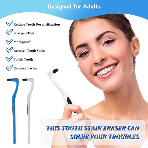 4-Pack Dental Tooth Stain Removers, Ergonomic Tools for Effective Plaque and Tartar Cleaning