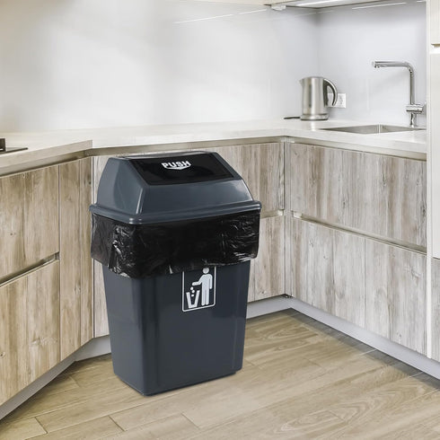18 Gallons Large Black Recycling Trash Bags - 100 Counts