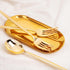 SUT 100 Pcs Gold Plastic Silverware, Disposable Forks and Spoons for Parties and Weddings