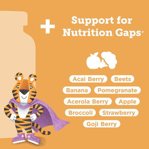 Gummies 60ct Hyland's Kids Multivitamin + Superfoods Boost, Sugar Free Natural Strawberry Flavored with Fruits