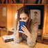 JollyPack 120 Pack 16 oz Paper Coffee Cups, Blue Disposable Beverage Cups with Insulated Ripple Wall for Coffee, Tea