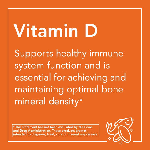NOW Supplements Vitamin D-3 5,000 IU, 240 Softgels - High Potency Structural Support