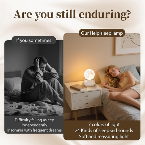 Rukico Light,24 White Noise Sleep Machine with Moon Lamp Night Soothing Sounds,Adjustable RGB Color Changing,Sleep Aid