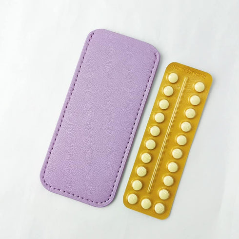 Packets 5cm 11cm Birth Control Pill Case Holder for Mini Pill x (Purple)