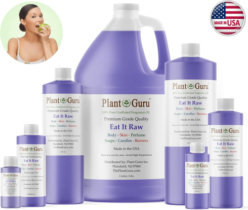 Plant Guru Eat It Raw Fragrance Oil 8 fl. oz. - Aromatherapy, Scented Oil for DIY Soap, Candles, Bath Bombs, Reed Diffusers