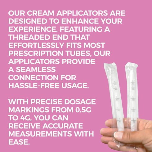 Pack: 30 Pack Disposable Plastic Vaginal Applicator Hygienic Threaded Injector to Fit Preseed Lubricant, Estrace