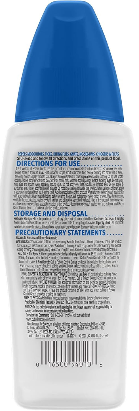 Cutter Skinsations Insect Repellent, Mosquito Repellent, Repels Mosquitoes, 7% DEET, 6 fl Ounce (Pump Spray)
