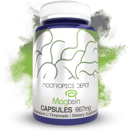 Nootropics Depot Magtein Magnesium L-Threonate Capsules | 90 Count | Natural Mineral Supplement for Energy and