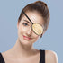Skylety 3 Pieces Silk Eye Patch for Adult Women, Adjustable Lazy Single Eyepatch with Elastic Strap (Black, Champagne,
