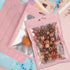 100 Resealable Mylar Bags with Clear Window, Smell Proof Foil Pouch Zip Bags for Food Storage, Pink, 3.14x5.11