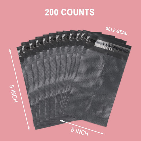 Sanitary Napkin Disposal Bags, 200pcs Grey Opaque Bags and 2pcs Pink Storage Bags for Feminine Personal Disposal