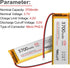 YELUFT 3pcs 3.7V 3700mAh 103395 1S PH2.0 ESP32 Lithium Polymer Battery LiPo Rechargeable Battery with Protection Board