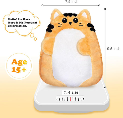 Pack SuzziPad Microwavable Heating Pad Cute Cat Plush Stuffed Animal for Menstrual Cramps & Period Comfort, Unscented