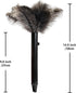 Retractable Ostrich Feather Duster, Fluffy Natural Cleaning Duster with Eco-Friendly Handle (15 inch)