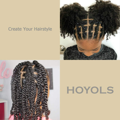 HOYOLS 600pcs Black Hair Rubber Bands, 3/4” Mini Elastics for Baby Toddler Girls, No Damage Hair Ties