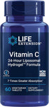 Life Extension Liposomal Vitamin C 24-Hour Hydrogel Formula – Immune & Skin Health Supplement with Calcium – 60 Tablets