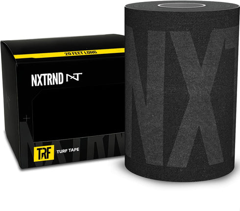 Nxtrnd TRF Football Turf Tape, Extra Wide Kinesiology Tape Protects from Turf Burn (Black)
