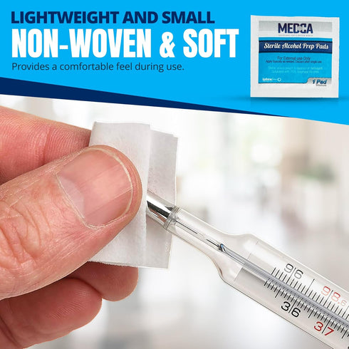 MEDca Alcohol Prep Pads - Sterile Medium 2-Ply Pack of 200