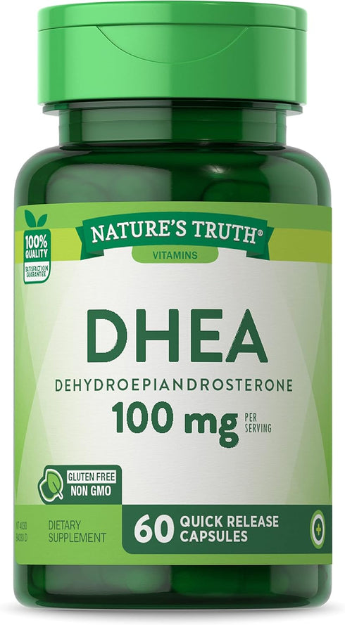 Nature's Truth DHEA - 100mg, 60 Capsules, Non-GMO & Gluten Free Supplement