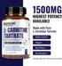 Premium L-Carnitine Tartrate Supplement, 1500mg for Energy, Lean Muscle Gain, 120 Non-GMO Capsules
