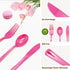 150 Pack Hot Pink Silverware, Hot Pink Plastic Cutlery, 50 Forks, 50 Knives, 50 Spoons for Birthday Bachelorette Wedding