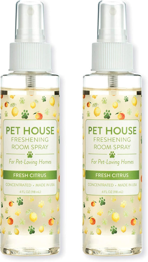 One Fur All Pet House Freshening Room Spray, Fresh Citrus, Pack of 2, Non-Toxic & Pet-Friendly