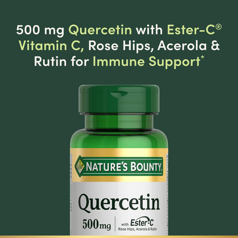 Immune 500mg, 60 count Natures Bounty Quercetin, Support, With Vitamin C, Rose Hips, & Rutin