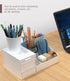 Makeup Desk Cosmetic Storage Box Organizer with Drawers for Vanity Counter, Elegant Holder for Brushes and Lipstick