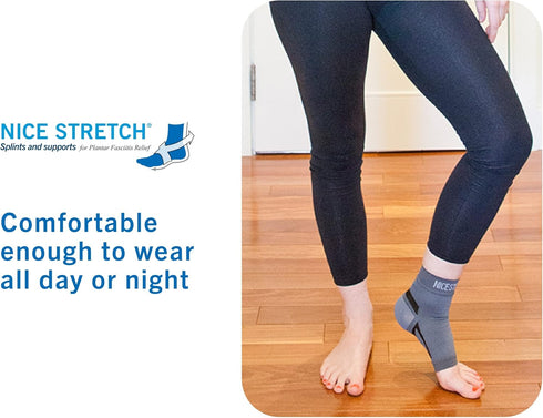 Brownmed Nice Stretch Plantar Fasciitis Sleeve, Compression Foot Sleeve for Arch & Heel Support, Small/Medium