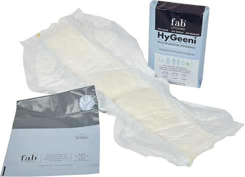 Pack 50 Fab Little Bag HyGeeni Disposal Bags for Nappies, Incontinence Pads, Ostomy & Catheter Bags - Prevents Odours