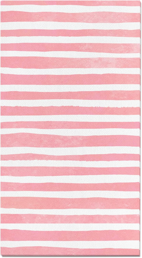 KTHONIOMANTE 200PCS Pink and White Stripe Guest Napkins, 2 Ply Disposable Paper Pack,