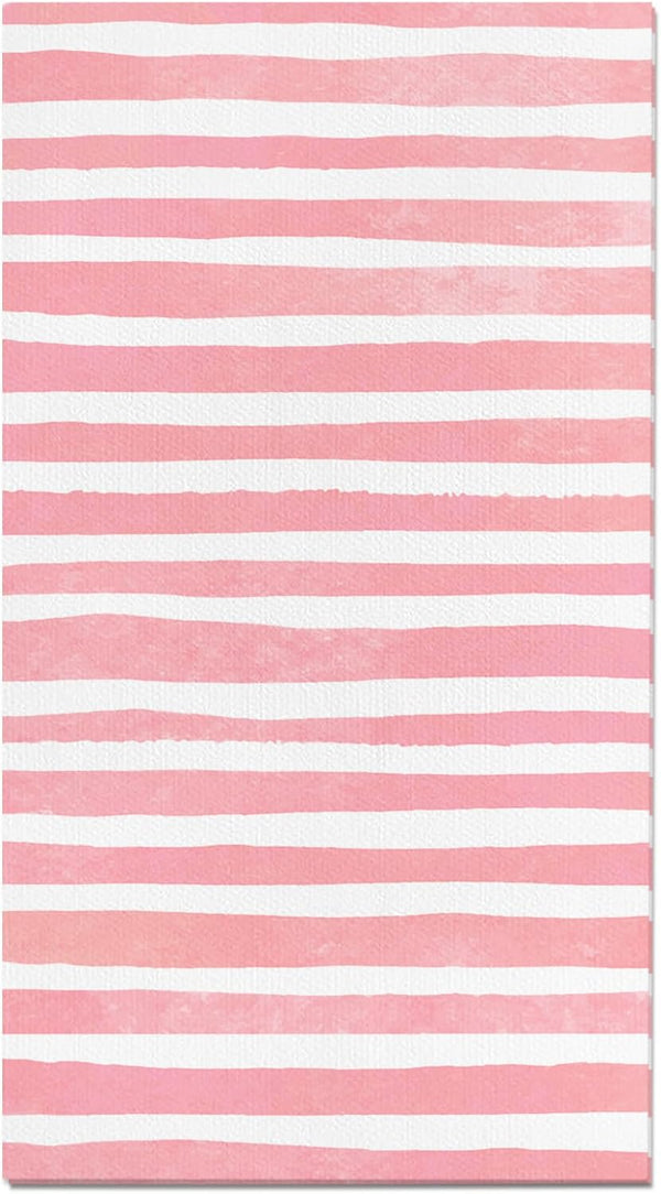 KTHONIOMANTE 200PCS Pink and White Stripe Guest Napkins, 2 Ply Disposable Paper Pack,