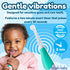 brush-baby BabySonic Electric Toothbrush for Ages 0-3 Years, Teal - Smart LED Timer & 2 Sensitive Brush Heads