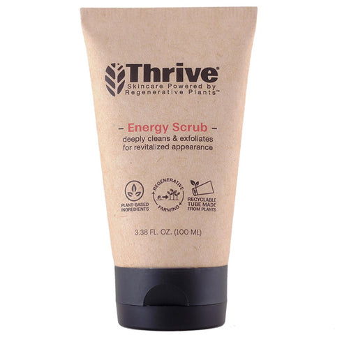 Thrive Natural Care Face Scrub - Gentle Exfoliating Face Wash, Deep Cleanse, Improves Skin Texture, Vegan