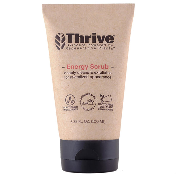 Thrive Natural Care Face Scrub - Gentle Exfoliating Face Wash, Deep Cleanse, Improves Skin Texture, Vegan