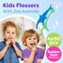 Kids Flossers 4 Pack (200 Total), Cute Animal Shapes, Floss Picks for Kids, Bubble Gum Flavored