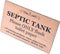 Stylish Wood Effect Septic Tank Adhesive Sign for Bathroom, Toilet, W.C, Septic System