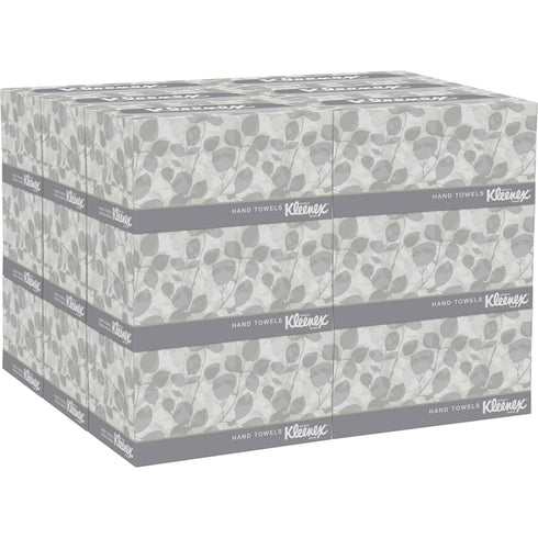 KLEENEX Pop-Up Box Hand Towels - Paper, 9 x 10-1/2, 120/pack