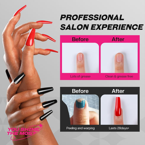 Nail Dehydrator and Primer Prep, No Lift Nail Primer for Gel Nails, Fast Dry Nail Supplies for Beginners