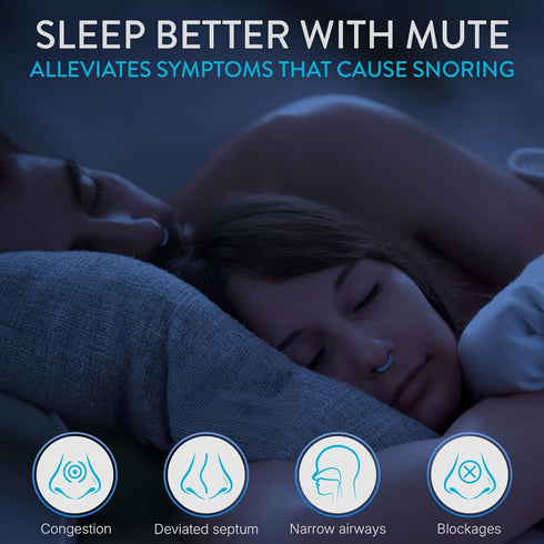 Mute by Rhinomed Nasal Dilator for Snore Reduction | Small 3pk | Anti Snoring Devices | Increase Airflow