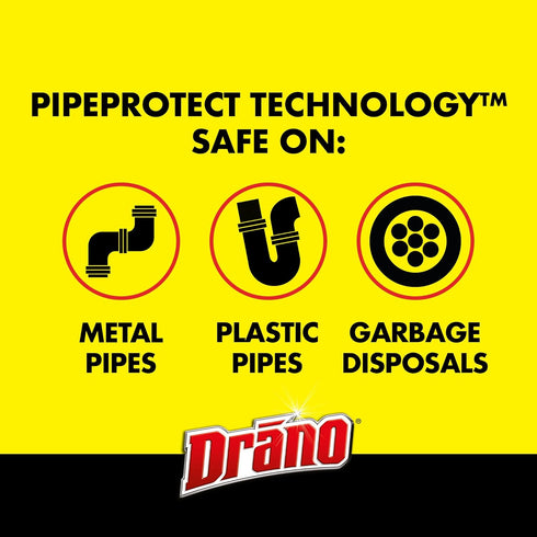 Drano Max Gel Drain Clog Remover and Cleaner, 42 oz (Pack of 2), Unclogs Shower or Sink Drains