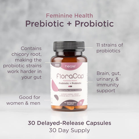 Vaginal Probiotics for Women, 30 Oral Capsules, Heale Doctor Formulated for Feminine Health & Comfort